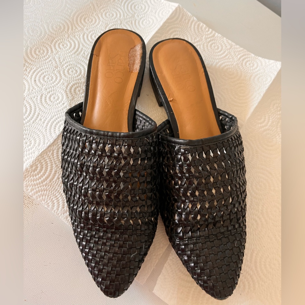 Franco Sarto black mules